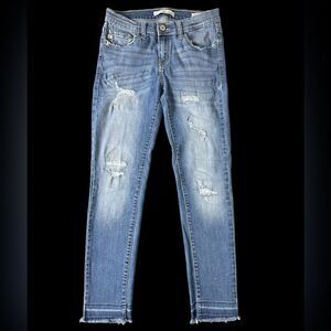 KanCan Women's Light Blue Distressed Skinny Jeans Size 27